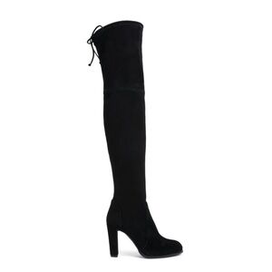 New Stuart Weitzman Highland Over The Knee Boot Black Suede Sz 9